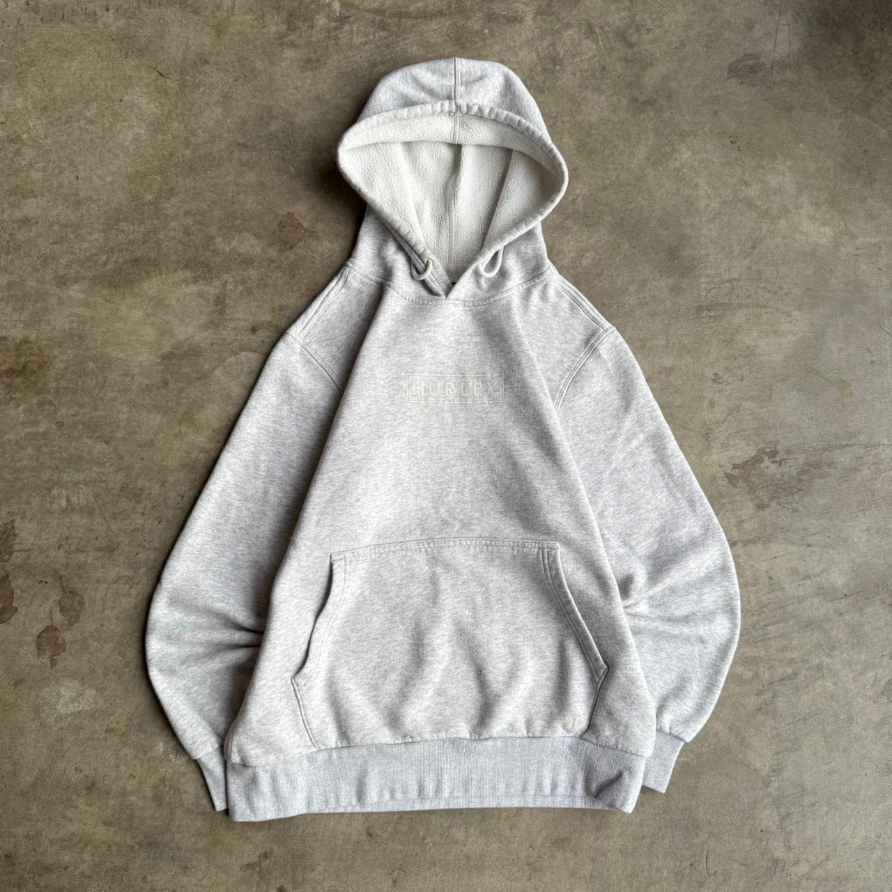 Hurley Men's Grey and White Hoodie